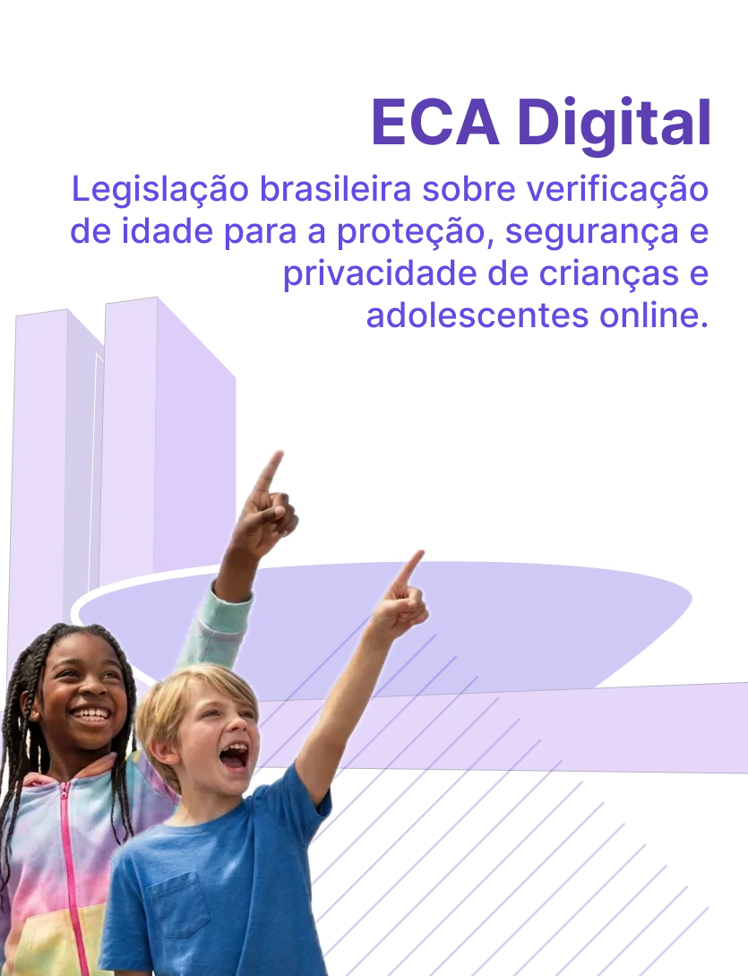 Criança e adolescente usando dispositivos digitais, ilustrando o alcance do ECA Digital (Lei 15.211/2025) sobre serviços de provável acesso por menores